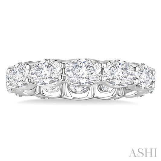 ASHI Oval Shape East-West Eternity Diamond Wedding Band 31790PPFGWG-3.70