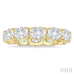 ASHI Oval Shape East-West Eternity Diamond Wedding Band 31790PPFGYG-3.70