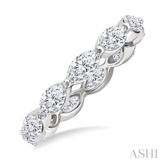 ASHI Marquise Shape East-West Eternity Diamond Wedding Band 31820PPFGWG-2.0