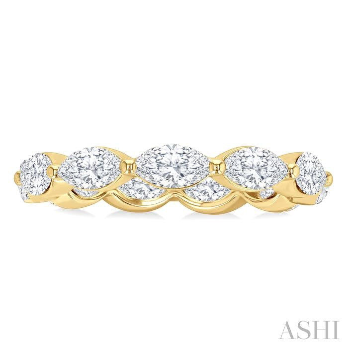 ASHI Marquise Shape East-West Eternity Diamond Wedding Band 31820PPFGYG-2.0