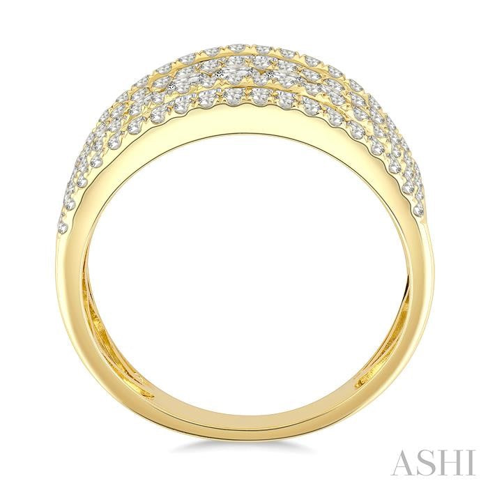 ASHI Baguette Diamond Fashion Bold Band 31840PPFGYG-2.00