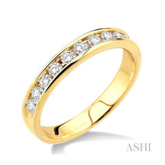 ASHI Channel Set Diamond Wedding Band 30323PPFNYG