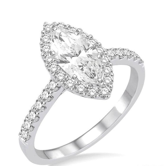 Parkplace Jewelers Marquise Shape Halo Diamond Engagement Ring 237C2PPFVWG-LE