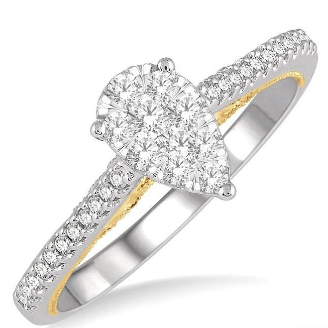 Parkplace Jewelers Pear Shape Lovebright Essential Diamond Engagement Ring 121F5PPFVWY