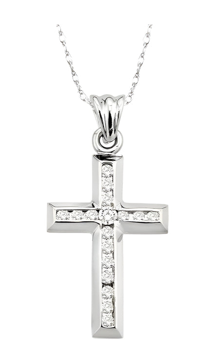 Parkplace Jewelers Channel Set Cross Diamond Pendant 95116PPFXPDW