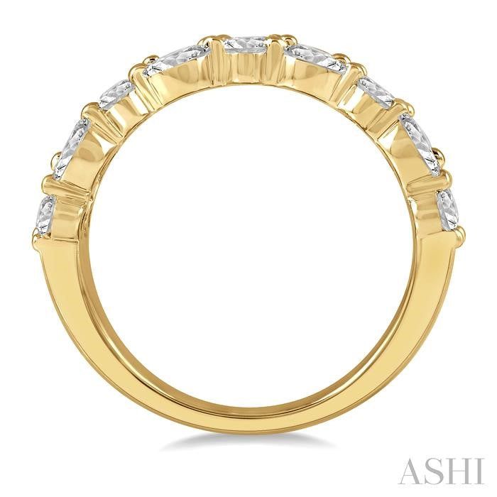 ASHI Bold Three Row Baguette Diamond Fashion Band 325E0PPFHYG-1.50