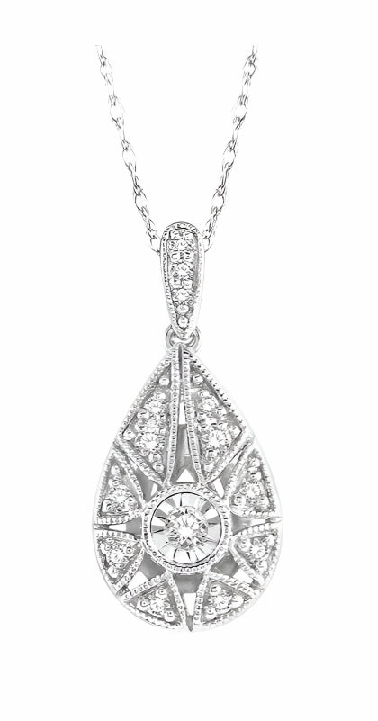 Parkplace Jewelers Pear Shape Diamond Pendant 90338PPTSPDWG