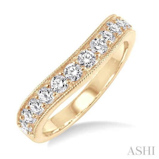 ASHI Curved Diamond Wedding Band 32761PPFWYG