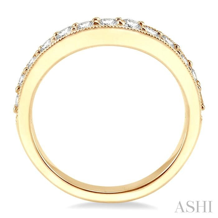 ASHI Curved Diamond Wedding Band 32761PPFWYG
