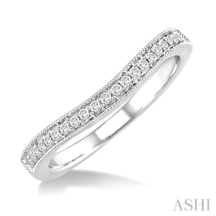ASHI Curved Diamond Wedding Band 32766PPFHWG