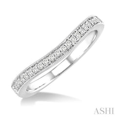 ASHI Curved Diamond Wedding Band 32766PPFHWG
