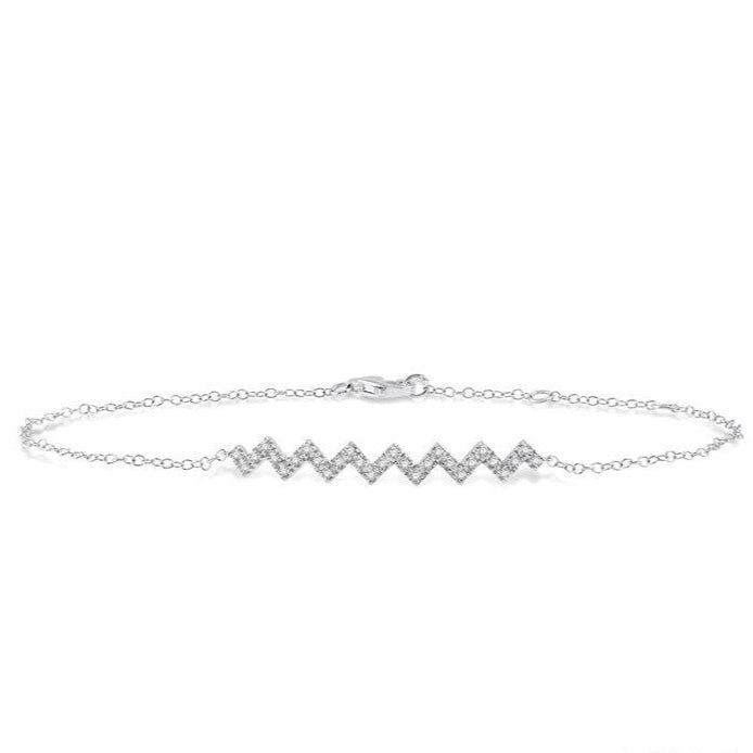 Parkplace Jewelers Zig-Zag Diamond Chain Bracelet 702A0PPTSWG
