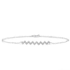 Parkplace Jewelers Zig-Zag Diamond Chain Bracelet 702A0PPTSWG