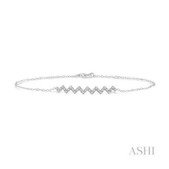 ASHI Zig-Zag Diamond Chain Bracelet 702A0PPTSWG