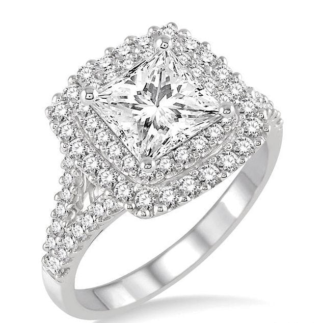 Parkplace Jewelers Princess Shape Halo Diamond Engagement Ring 17400PPFVWG-LE-1.10