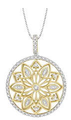 Parkplace Jewelers Floral Circle Diamond Fashion Pendant 98286PPTSPDYG