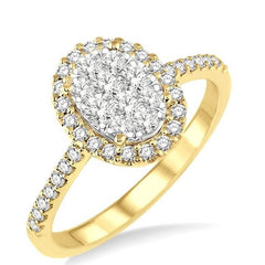 Parkplace Jewelers Oval Shape Halo Lovebright Essential Diamond Engagement Ring 13272PPFVYW