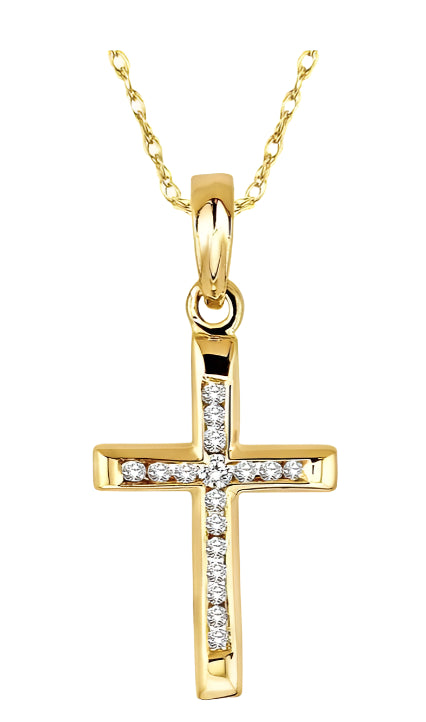 Parkplace Jewelers Channel Set Cross Diamond Pendant 95118PPTXPD