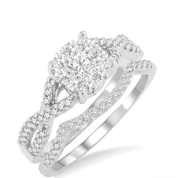 Parkplace Jewelers Round Shape Lovebright Diamond Wedding Set 19492PPFVWG-WS