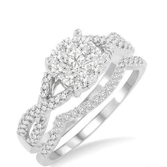 Parkplace Jewelers Round Shape Lovebright Diamond Wedding Set 19492PPFVWG-WS