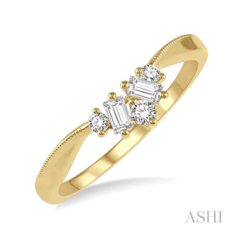 ASHI Chevron Baguette Diamond Wedding Band 31317PPFHYG