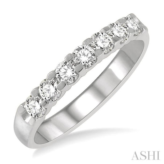 ASHI 7 Stone Diamond Wedding Band 33292PPFHWG