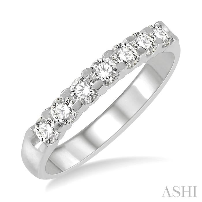 ASHI 7 Stone Diamond Wedding Band 33293PPFHWG