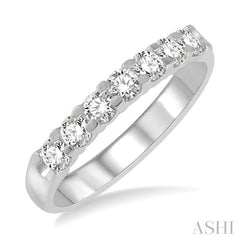 ASHI 7 Stone Diamond Wedding Band 33293PPFHWG