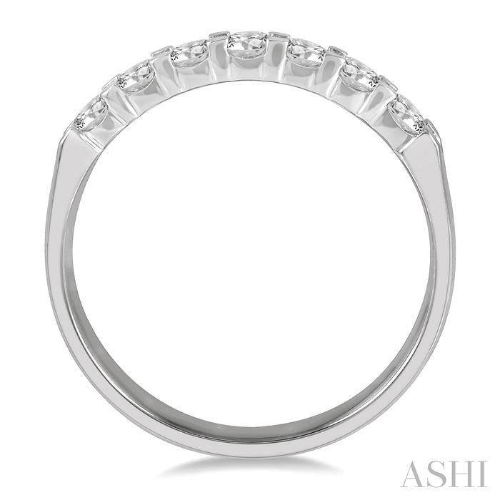 ASHI 7 Stone Diamond Wedding Band 33293PPPGPL