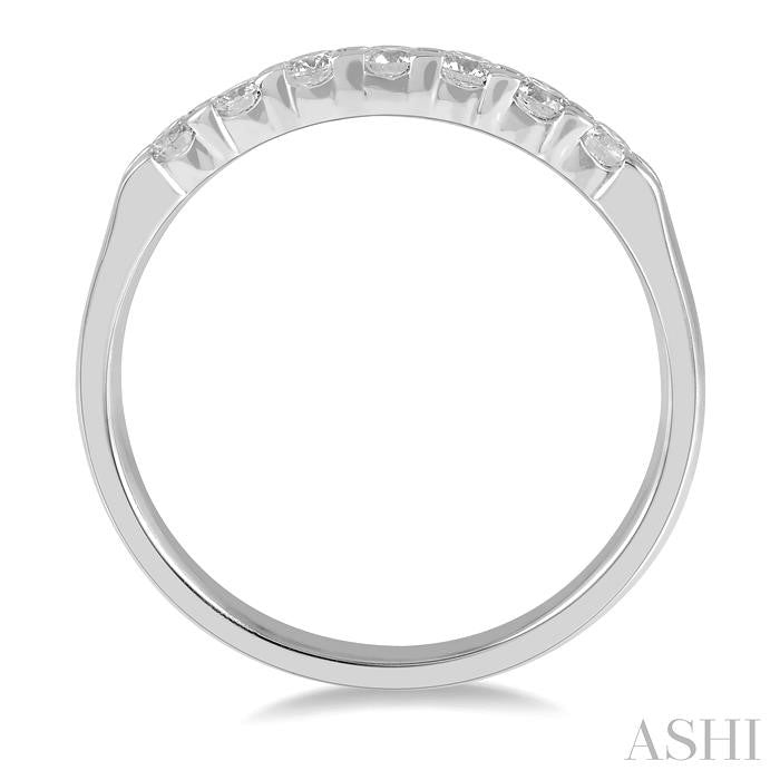ASHI 7 Stone Diamond Wedding Band 33295PPFHWG