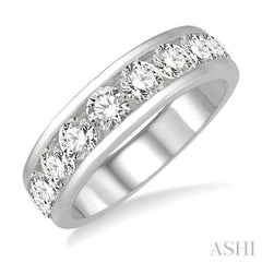 ASHI 11 Stone Channel Set Diamond Wedding Band 33310PPFHWG-2.00