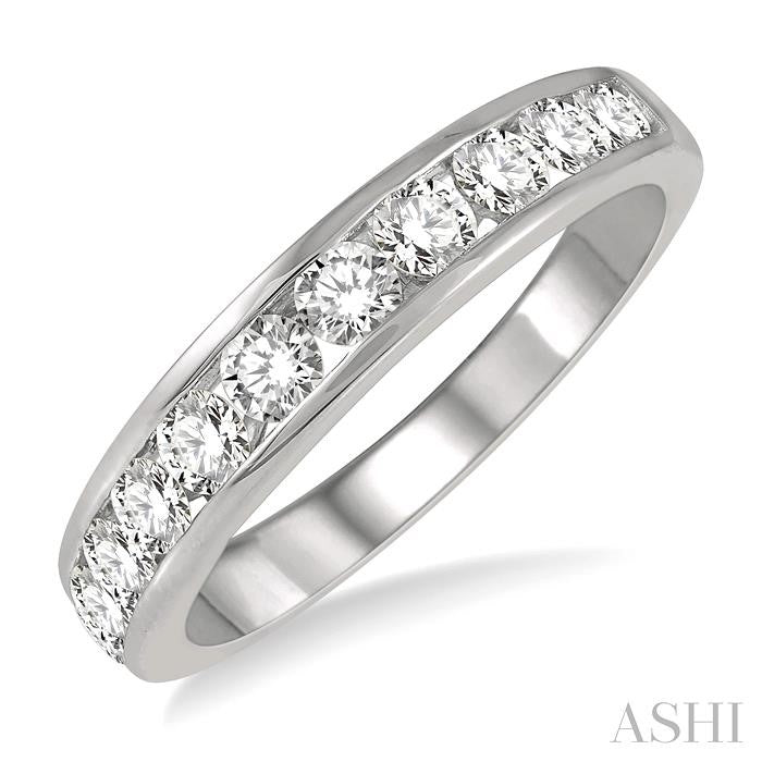 ASHI 11 Stone Channel Set Diamond Wedding Band 33312PPPGPL