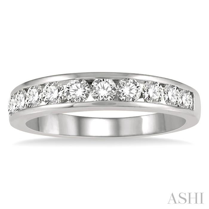 ASHI 11 Stone Channel Set Diamond Wedding Band 33312PPPGPL