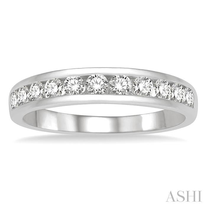 ASHI 11 Stone Channel Set Diamond Wedding Band 33313PPFHWG