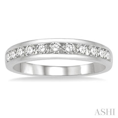 ASHI 11 Stone Channel Set Diamond Wedding Band 33313PPFHWG
