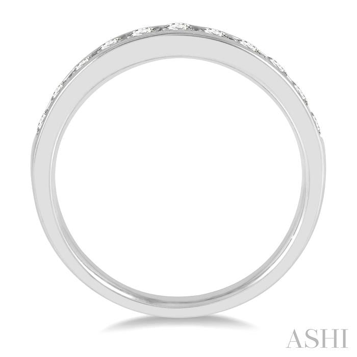 ASHI 11 Stone Channel Set Diamond Wedding Band 33313PPFHWG