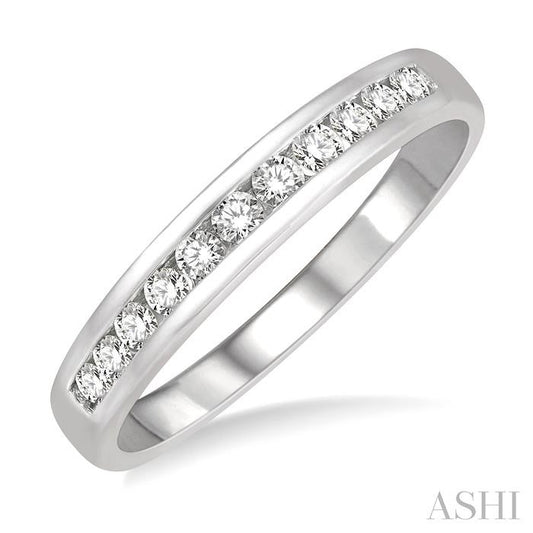 ASHI 11 Stone Channel Set Diamond Wedding Band 33316PPFHWG