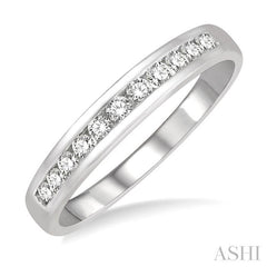 ASHI 11 Stone Channel Set Diamond Wedding Band 33316PPFHWG