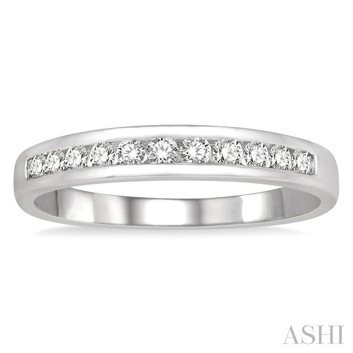 ASHI 11 Stone Channel Set Diamond Wedding Band 33316PPFHWG