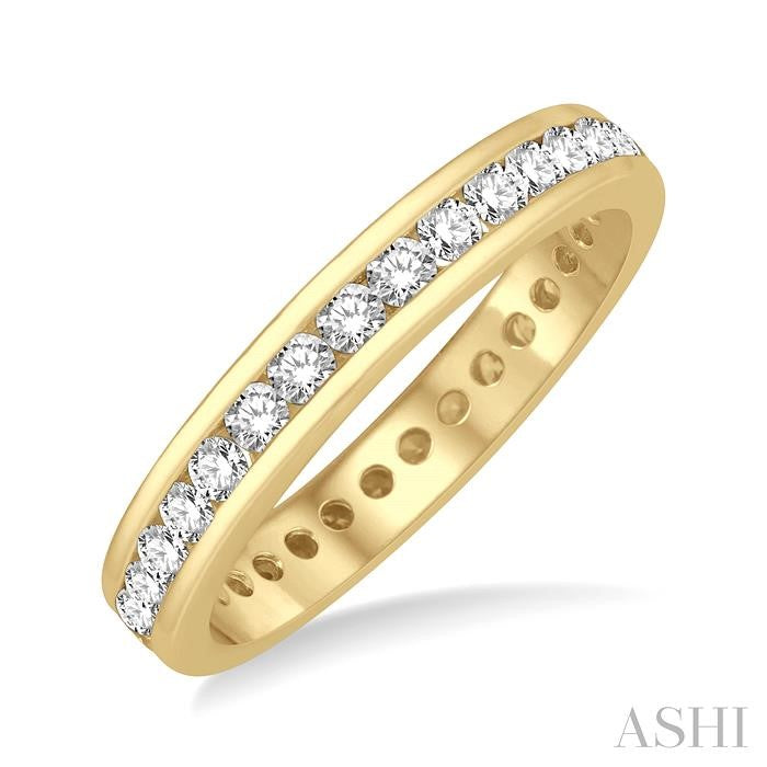 ASHI Channel Set Eternity Diamond Wedding Band 33381PPFGYG