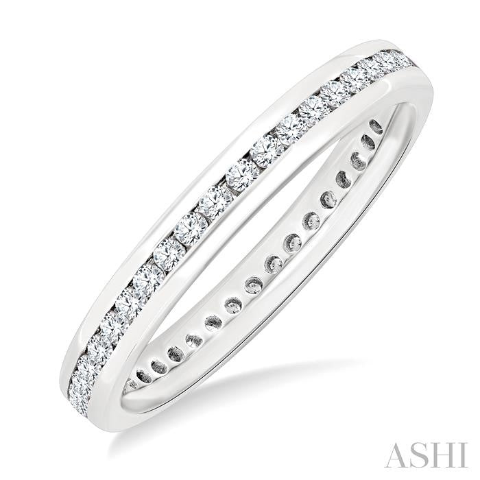 ASHI Channel Set Eternity Diamond Wedding Band 33383PPFGWG