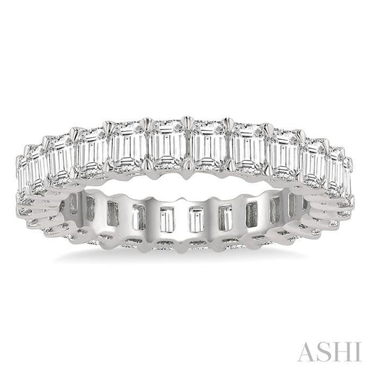 ASHI Emerald Shape Eternity Diamond Wedding Band 33470PPFGWG-3.00