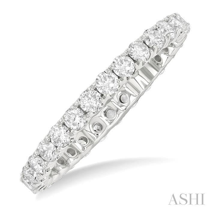 ASHI Round Shape Eternity Diamond Wedding Band 33491PPFGWG
