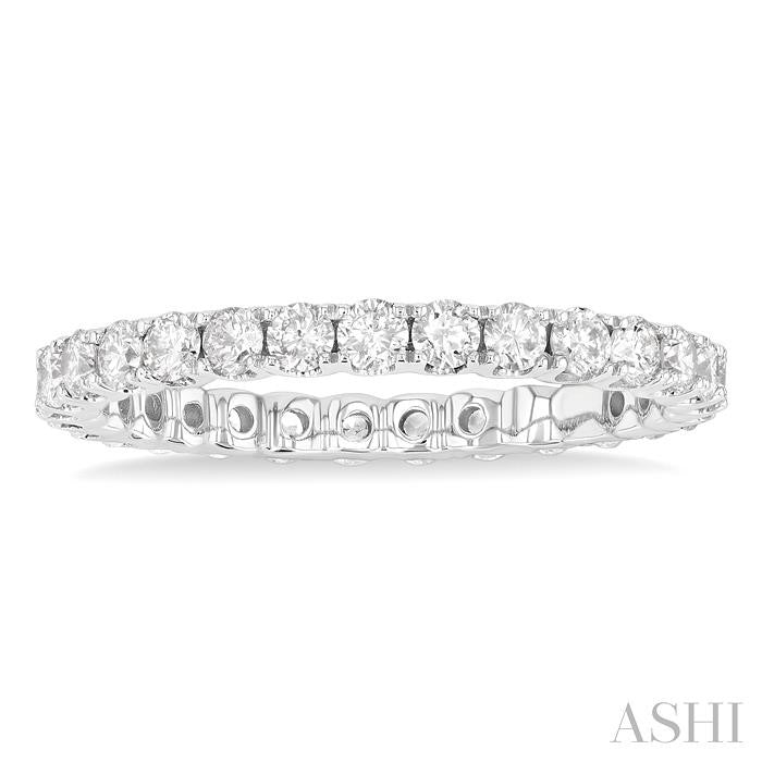 ASHI Round Shape Eternity Diamond Wedding Band 33491PPFGWG