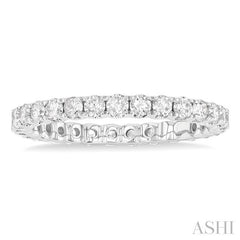 ASHI Round Shape Eternity Diamond Wedding Band 33491PPFGWG