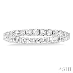 ASHI Round Shape Eternity Diamond Wedding Band 33491PPFGWG