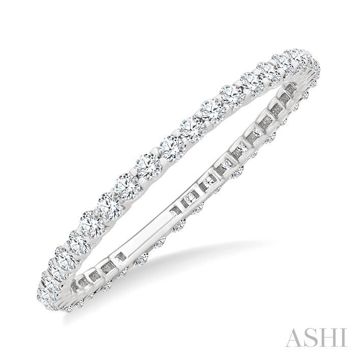 ASHI Round Shape Eternity Diamond Wedding Band 33493PPFGWG