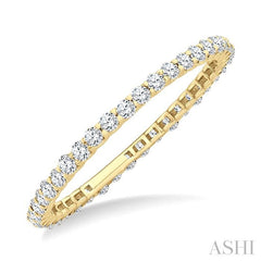 ASHI Round Shape Eternity Diamond Wedding Band 33493PPFGYG