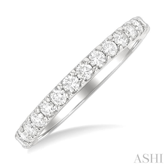 ASHI Round Shape Eternity Diamond Wedding Band 33531PPFGWG