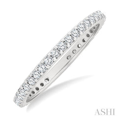 ASHI Round Shape Eternity Diamond Wedding Band 33533PPFGWG